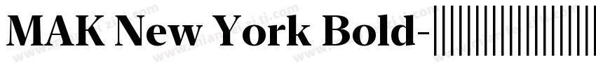 MAK New York Bold字体转换